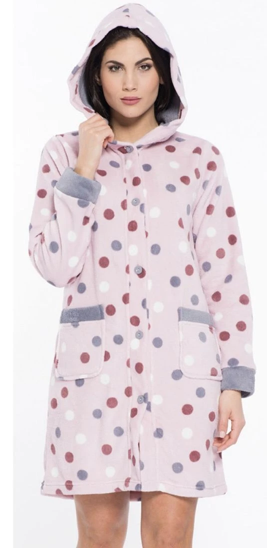 Vestaglia Donna Tutta Aperta Con Bottoni Coral Pile Karelpiu' 9218