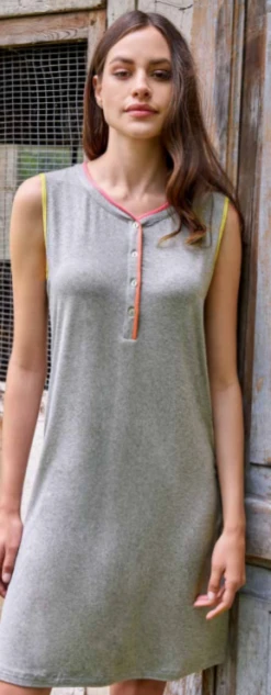 Camicia Da Notte Spalla Larga In Viscosa Linclalor 2691