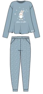 Pigiama Donna Fila 4067 Cotone Caldo Invernale