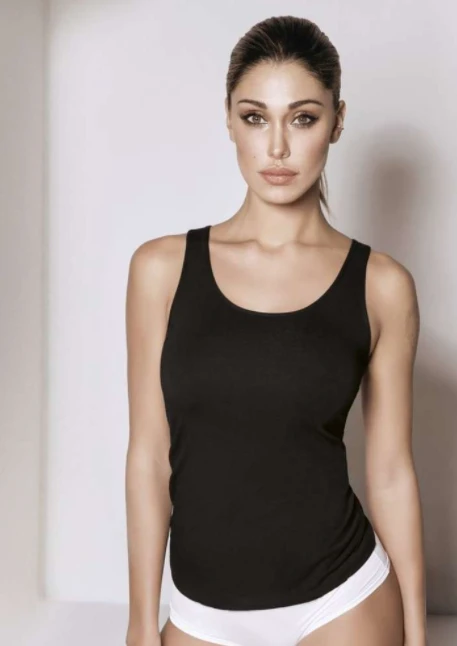 Canottiera Donna Spalla Larga Cotone Elasticizzato Jadea 4182