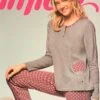 Pigiama Donna Cotone Caldo Invernale Infiore 533