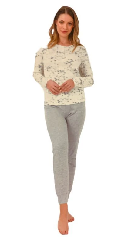 Pigiama Donna Calibrato 100% Caldo Cotone Il Granchio 6007/C - immagine 2