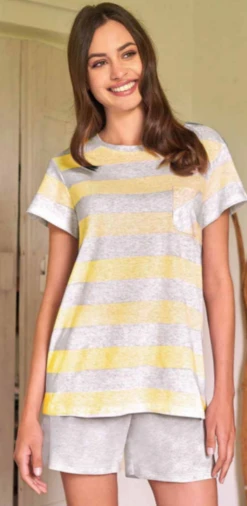 Pigiama Donna Corto M/M 100% Cotone Jersey Linclalor 74546