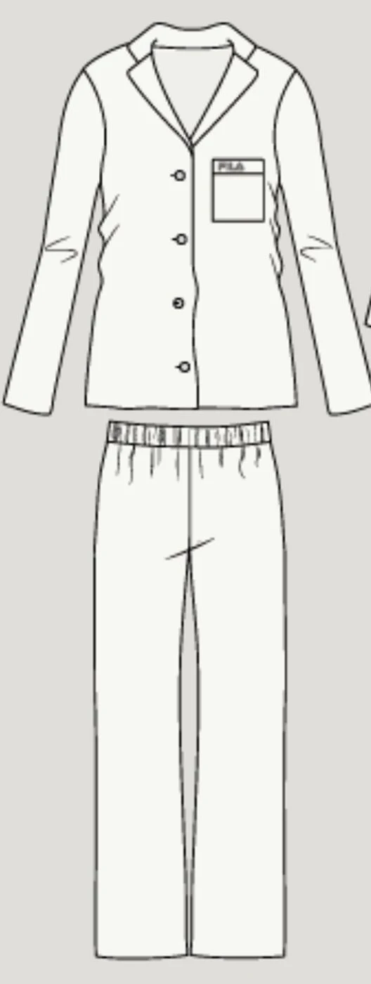 Pigiama Donna Raso Aperto Fila 4039 Pezzo Unico Campionario Special Price