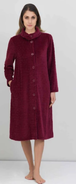 Vestaglia Donna Abbottonata Coral Pile Linclalor 88550