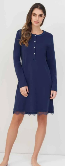 Camicia Da Notte Cotone Caldo Interlock Invernale Linclalor 91918