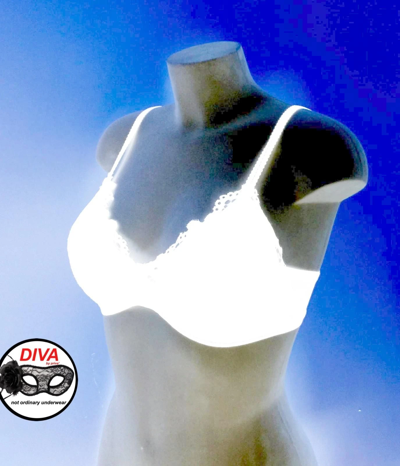 Reggiseno Triangolo Imbottito Pizzo Senza Ferro Diva By Prive' - immagine 3